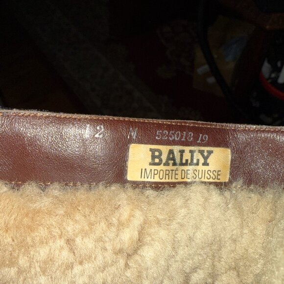 Vintage Bally Shearling-lined Men\'s Black Leather Winter Boots -  Size 12M